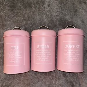 Pink canisters